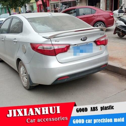 For Rio K2 Spoiler 2011-2015 Kia Rio K2 Spoiler JSDD ABS plastic Material Car Rear Wing Color Rear Spoiler