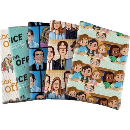 The Office Charater Bubble Fabric Print Cloth DIY Clothes Patchwork Luggage Cloth Tablecloth 50 * 145 Cm