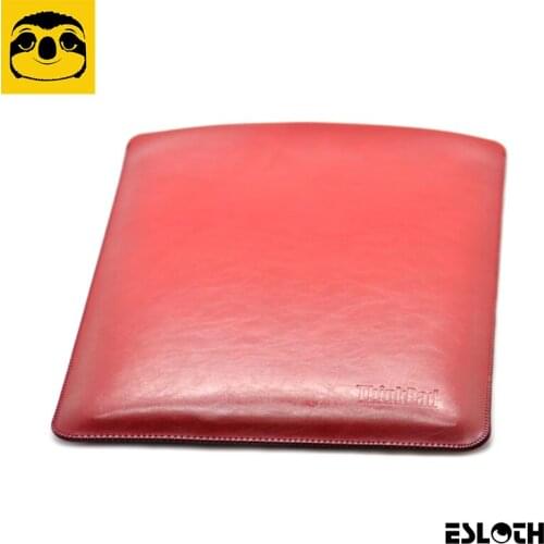 ESLOTH Crack Red For Lenovo ThinkPad X1 Carbon 14" PU Leather Cases Into Sets of Bladder Mac Bag Ultra Thin Light Laptop Bags