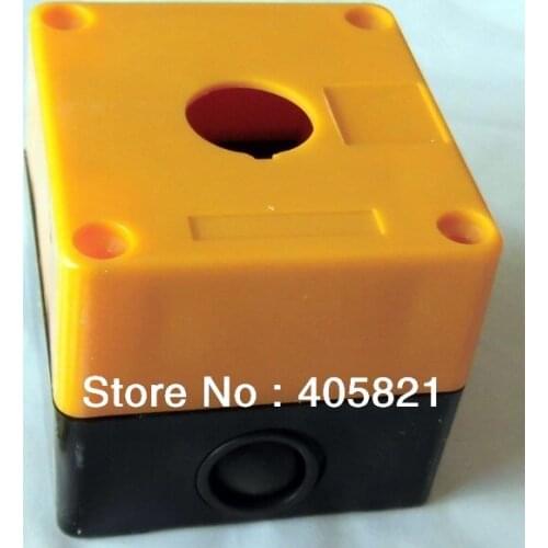 XALB01YC Plastic Yellow one hole Push Button Control Station Switch Box 22mm