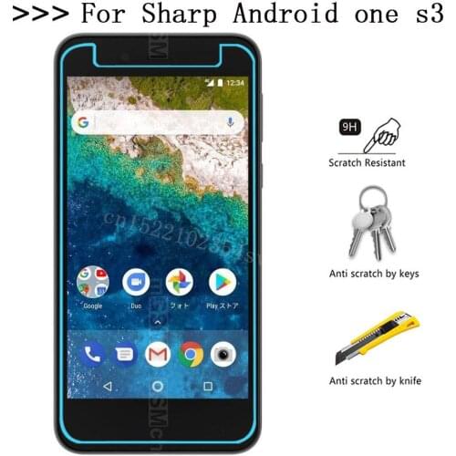 Anti-Scratch Screen Protective Tempered Glass for Sharp Android one s3 Screen Protector Cover Phone Film