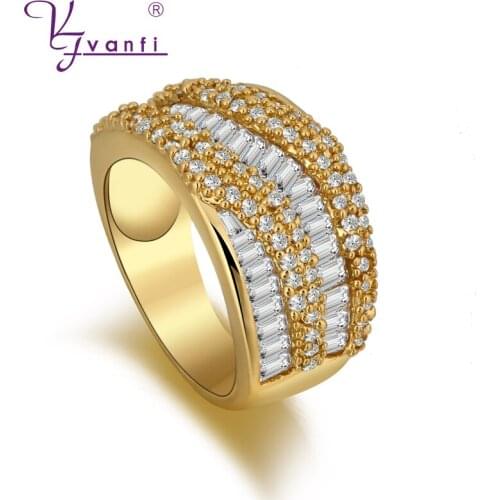 Factory Promotions White Gold Color AAA Cubic Zirconia for Women Luxury Engagement Wedding Party Jewelry Ring