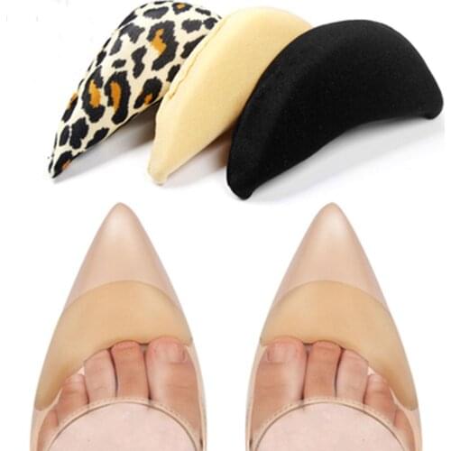 1Pair Sponge Forefoot Insert Toe Plug Half Forefoot Cushion Anti-pain Big Shoes Toe Front Long Top Filler Shoes Adjustment