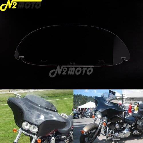 10" Clear Motorcycle Windshield Wind Screen Front Fairing Deflector Windscreen for Harley Road King Electra Glide Street Fat Bob
