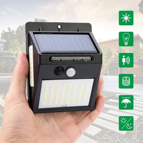 100 LED Solar Light Outdoor Solar Lamp PIR Motion Sensor Wall Light IP65 Waterproof Solar Powered Sunlight For Garden Decoration