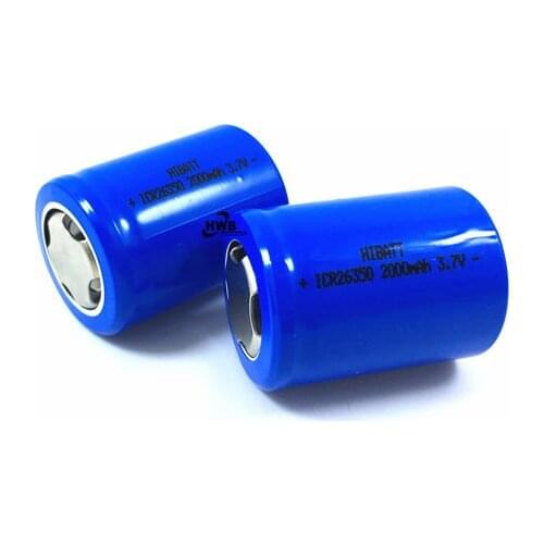 2pcs 3.7V 2000mAh ICR battery 2AH 26350 bateria pack 3.7V lithium cobalt 26650 Rechargeable for smart cradle head Flashlight