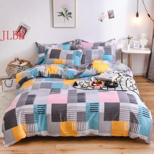 2019 new bedding set colorful duvet cover set pastoral flat sheet modern bed linen set flower pillowcase AB side bed set 3/4pcs