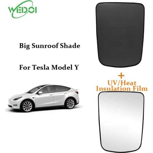 2020-2021 For Tesla Model Y Top Glass Roof Sunshade Car Accessories Window Visor for Tesla Model Y 2PCS a Set Drop-Shipping