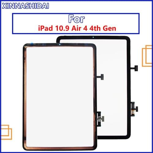 2020 Black For iPad Air 4 A2316 A2324 A2072 A2325 Touch Screen Digitizer Touch Panel Front Glass Replacement