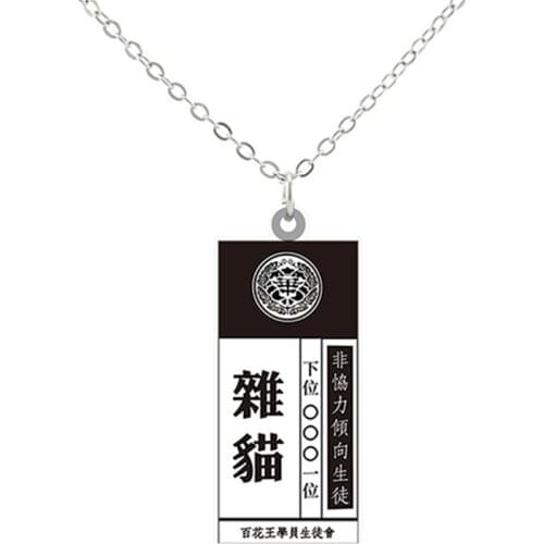 Anime Kakegurui Icons Vintage Resin Crafts Necklace Compulsive Gambler New PVC Cosplay Pendant Jewelry