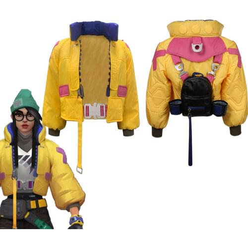 Fast Shipping Valorant Killjoy Cosplay Costume Coat Bag Halloween Carnival Outfits Jacket Men Women Autumn winter long Coat Gift