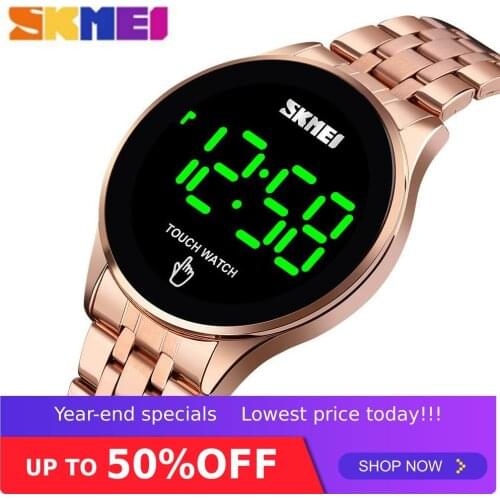 SKMEI Men Sport Digital Watch Brand Watches Luxury Stainless Steel Men Wristwatch LED Light Display Electronic Bracelet 1579