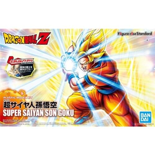 BANDAI Anime Dragon Ball Goku Figure-rise Standard Action Figure Assembly Model Super Saiyan Toys Figurine Doll Kids Gifts