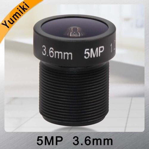 Yumiki 5.0Megpixel M12 MTV 3.6mm 5MP HD CCTV Camera Lens IR HD Security Camera Lens Fixed Iris