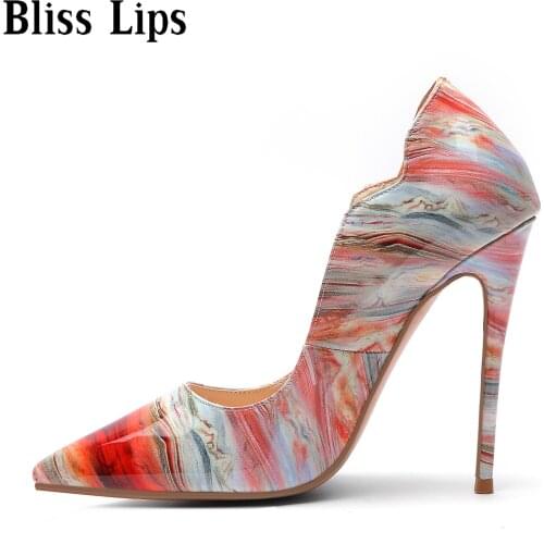 Red Bottom High Heels Shoes Women Sexy Heart-shaped Stilettos Pumps Wedding Shoes Pointed Toe Shoe Bag Set for Party In Women