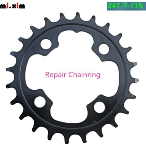 Mi.xim 24T Bike Crankset Bicycle Repair Chainwheel Teeth Plate Double Disc BCD64 For Shimano 7 8 9 10 11Speed