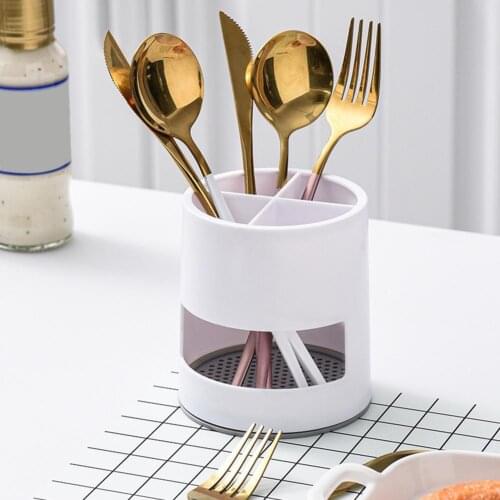 Multi-Functio Kitchen Chopsticks Holder Spoons Fork Storage Tool Desktop Organizer Storage Jar Home Use