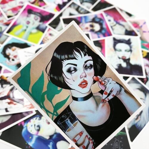 25Pcs/Lot Sexy Girls Stickers For Mobile Phone Bicycle Skateboard Refrigerator Laptop Decals Waterproof Beautiful Girl Sticker