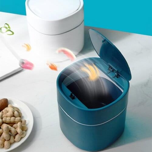 Mini Desktop Multifunctional Trash Can Home Car Storage Bucket Accessories With Lid Garbage Bin Nordic Style Living Room Office