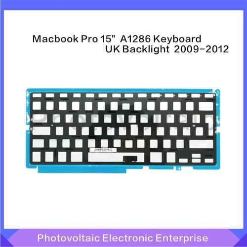 New Replacement keyboard Backlight For Macbook Pro 15'' A1286 UK Backlight 2009-2012 Year