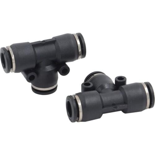 PE Pipe Quick Pick up Head PE-04 PE-06 Plastic Three Pass PE-08 PE-10 PE-12 Black T-Junction Hose Insert