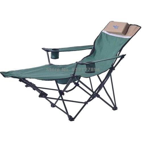 Outdoor Folding Reclining Chair Portable Automatic Beach Chair Fishing Stool Actor Director Chair Office Lunch Break Chair