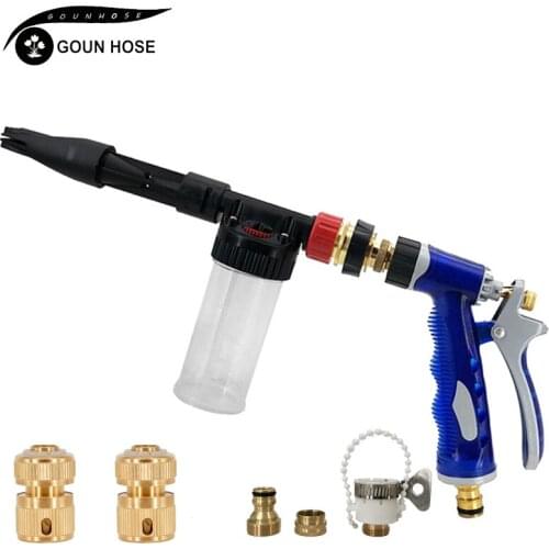 Adjustable High Pressure Water Gun Car Wash Lances Foam Gun Home Garden Irrigation Hidrolimpiadora Metal Sprinkler Hose Nozzle