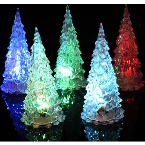 LED Christmas Tree Night Light Battery Operate Desktop Decor Merry Christmas Tree for Kid Bedroom Xmas Gift and Home Shop Decor