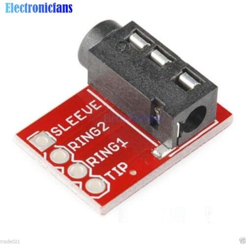 TRRS Audio Board 3.5mm Plug Jack Stereo Plastic Metal TRRS Headset Audio Socket Breakout Board Extension Connector Module