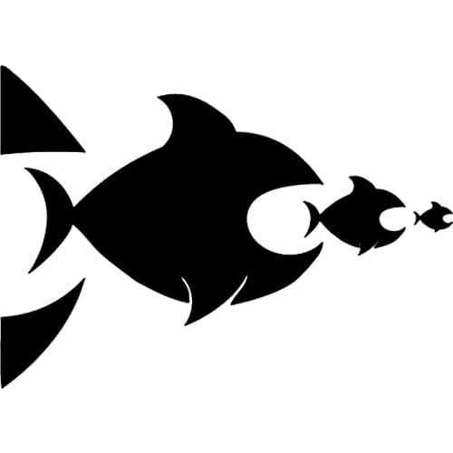 16*11.4cm Eat Little Fish-Fun decal vinyl stickers Motorcycle SUVs Bumper Car Window Laptop Car Stylings