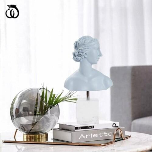 WU CHEN LONG Modern Simple Abstract Venus Art Sculpture Girl Bust Crystal Figure Statue Resin Craft Home Decorations Gift R6722