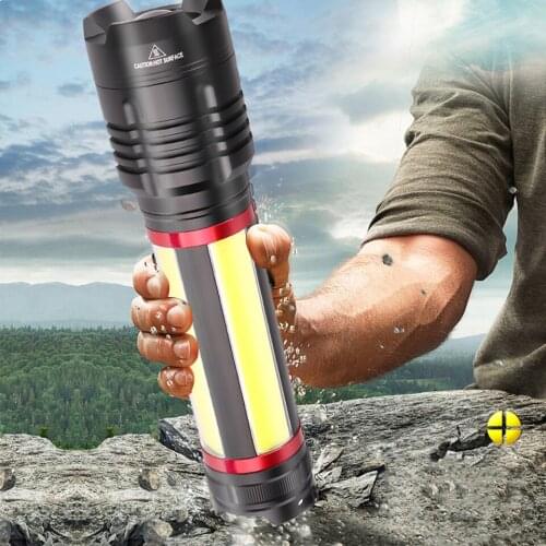 XHP90.2 built in Battery Led Flashlight USB Rechargeable Stretch Zoomable Powerful Rechargeable Powerbank Torch for Camping