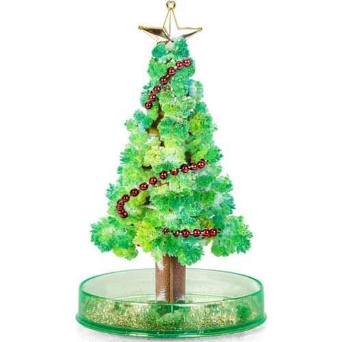 2019 170mm H Green Magic Growing Paper Crystal Tree Mystically Funny Christmas Trees Educational Kids Toys For Children Novelty
