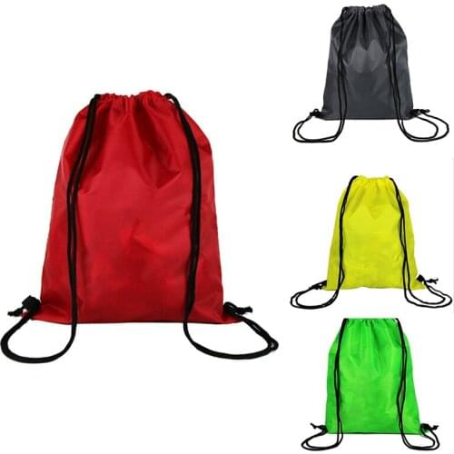 Women Solid Color Drawstring Backpack Mini Portable Sports Storage Bag for School Travel Gym Yoga Hiking