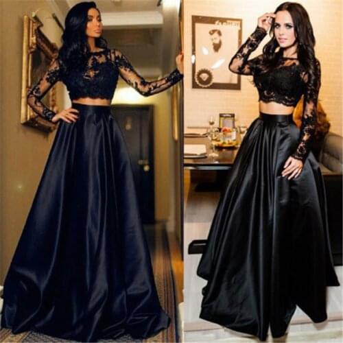 Women Lace Party Ball Prom Gown Formal Cocktail Wedding Long Dress