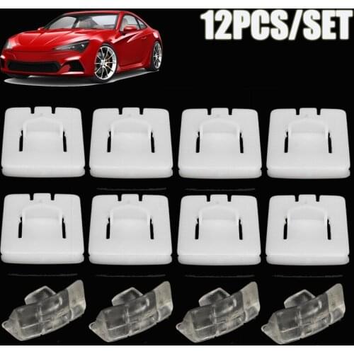 12Pcs/Set Siut Seat Buckle Clip Runner Guide White Plastic Clips 435881203A C10 For VW GOLF 7 MK1 MK2 MK3 CORRADO SCIROCCO