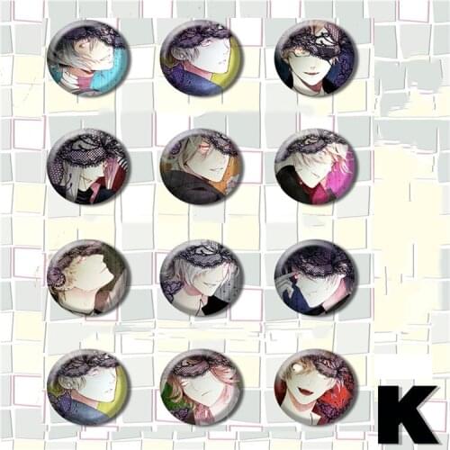 58MM Anime Badge DIABOLIK LOVERS Sakamaki Ayato Laito Subaru reiji Lace Vampire Badge Pin Brooch Backpack Badge backpack pin