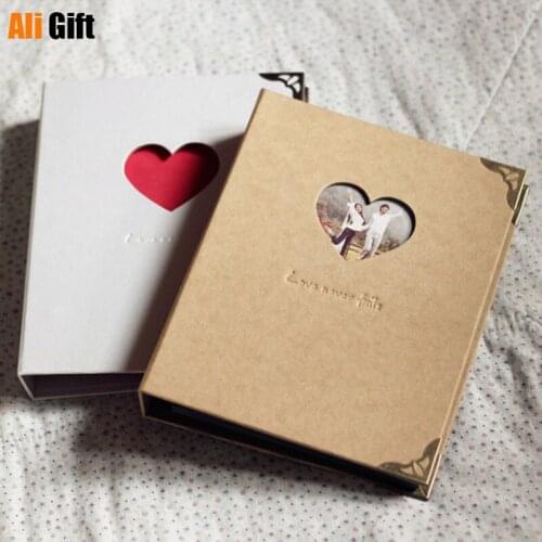 28Sheets DIY Handmade Commemorative Album Wedding Album for Travel Photo Studio/baby Blank Kraft Paper Paste Album Cover