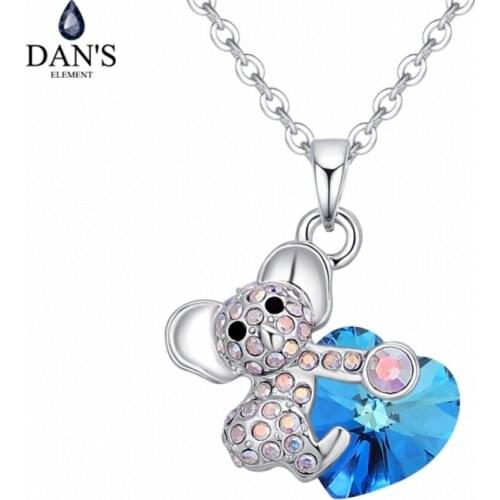 DANS Element Brand 5 Colors Real Copper Fashion Water Drop Tassel Pendant Necklace for Women Valentine Gift 134587