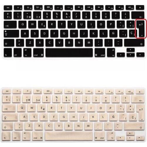EU Spanish Version Keyboard Cover Skin For New MacBook Pro 13" A1706 and Pro 15" A1707 With Touch Bar (2016 Release) Protector