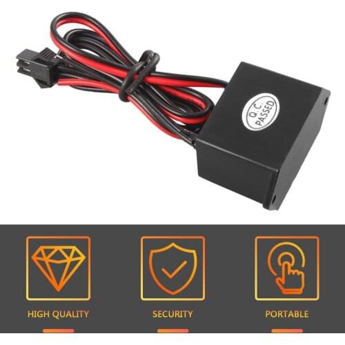 Black 12v power supply DC to AC Inverter for EL Lamp Wire Electroluminescent 5M Meters led driver volt led