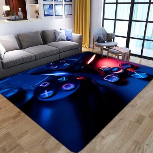 New Child Room Play Rugs Cartoon Gamer Controller pattern Carpets for Living Room Bedroom Area Rug Anime 3D Printed Kid Game Mat