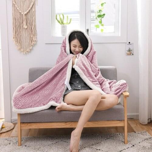 Coral Fleece Blanket Soft Warm Winter Blanket Pink Bedspread Sofa Throw Air-conditioning Blanket Autumn Flannel Blankets doudou