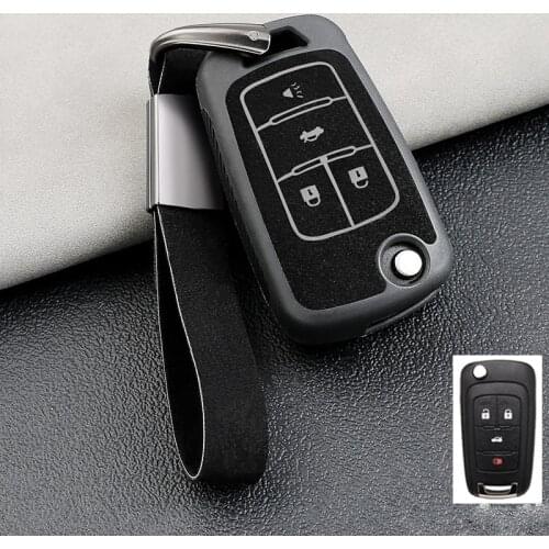 Leather TPU Protective Car Key Case Keyless Fob Remote Key Cover Skin For Buick GM Chevy Chevrolet Cruze Malibu Camaro Impala