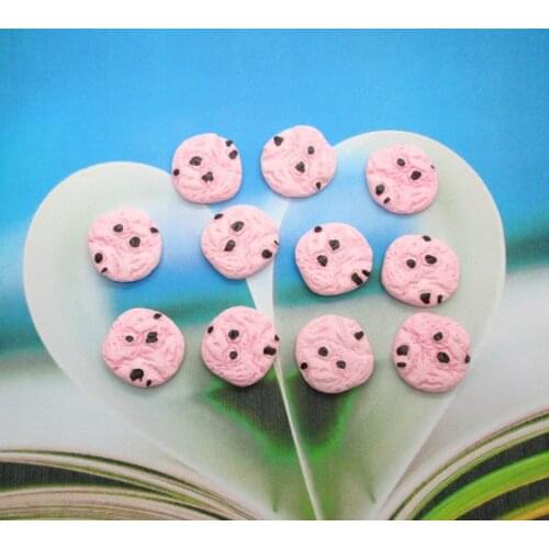 LF 20Pcs Resin 21x21mm Cookies Decoration Crafts Flatback Cabochon Embellishments For Scrapbooking Kawaii Cute Diy Accessories