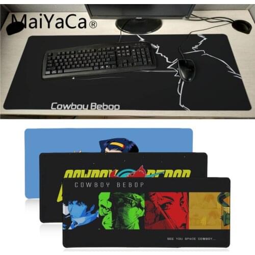 MaiYaCa Vintage Cool Cowboy Bebop Rubber Pad to Mouse Game Gaming Mouse Pad Large Deak Mat 900x400mm for overwatch/cs go