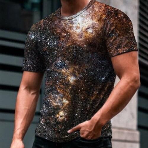 SHUJIN Mens Clothing Leisure T-shirt Fashion 3D Print Tops 2021 Summer Casual Pullovers Plus Size 4xl 5xl Men Tees Shirt