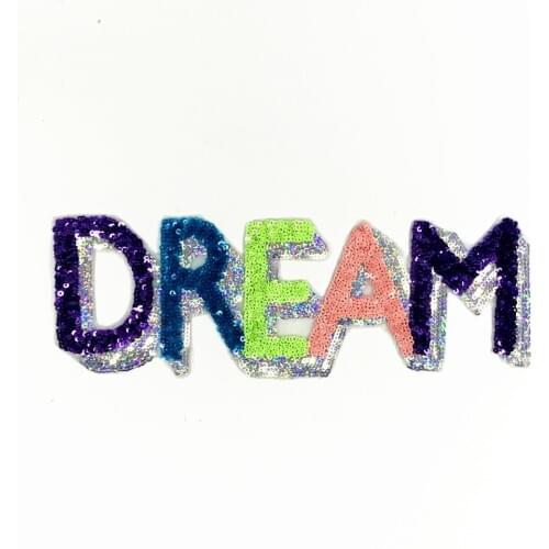 Diy Letters Sequins Patches For T-shirt Embroidered Applique Patch Clothing Repair Decoration Sew On Acessories Supplies