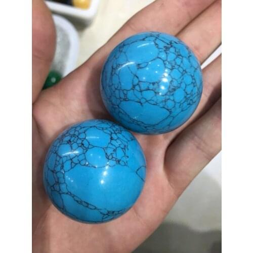 New fashion natural 40mm stable blue marble stone ball crystal healing ball massage stone jewelry