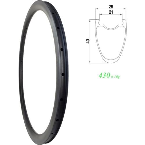 700c 40mm clincher tubeless road disc bike carbon rim 27mm wide 20mm inner UD 3K matte glossy 20H 24H 22H 28H 32H gravel wheel